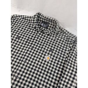 Carhartt Men's Medium Loose Fit Plaid Heavy Button Up Flannel Long Sleeve Shirt